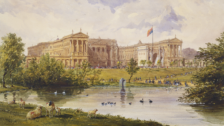 Buckingham Palace: the east front from St James’s Park